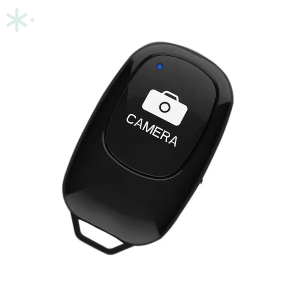 Rechargeable Bluetooth Camera Shutter Remote — Wireless Selfie Button, 33ft Range